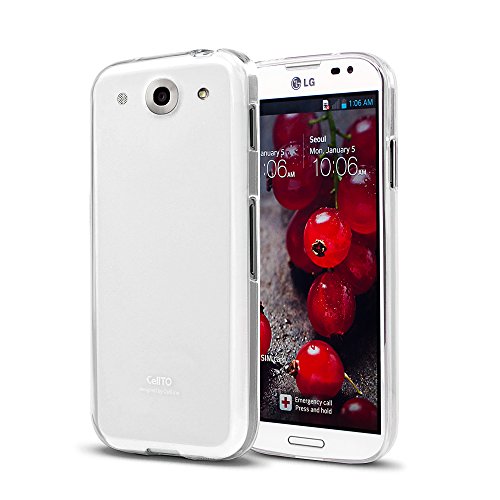 LG Optimus G Pro, [Cellto] Slim & Flexible TPU Case Cover Skin [Drop Protection] 1st Generation - Transparent Clear