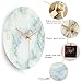 PATGO Glass Marbling Silent Wall Clock for Living Room Decor, 12 Inch Modern Marble Non Ticking Decorations for Aesthetic Bedroom and Office(Battery Operated)