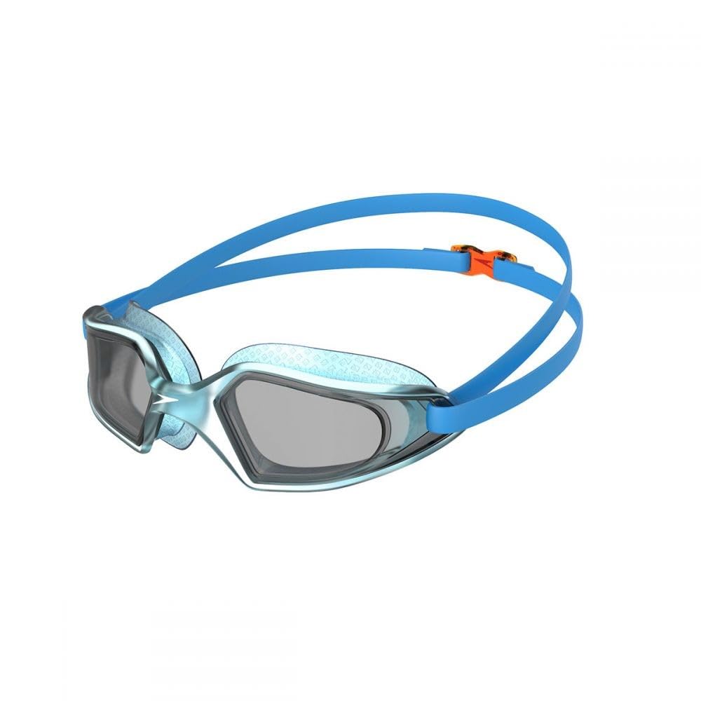 Speedo Unisex-Youth Hydropulse Swimming Goggle | Comfortable Fit | Adjustable Design | Anti-fog | Anti-leak Goggles, Poolblue/Chilliblue/Lghtsmoke, One Size