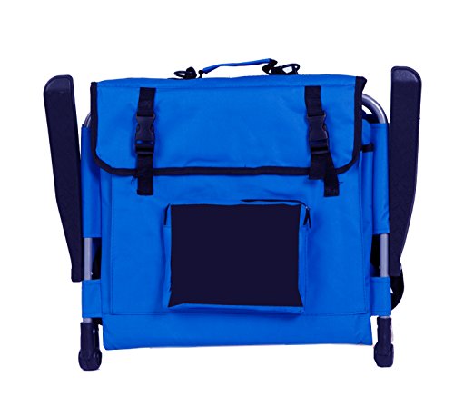 Picnic Plus Stadium Seat with Arms, Straps to Bench & Bleachers Royal Blue