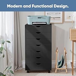 OLIXIS 7 Drawer Mobile File Cabinet Under Desk