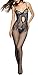 Avidlove Women Sexy Lingerie Spaghetti Sheer Open Crotch Front Bowknot Bodystocking£¨one size,Black)