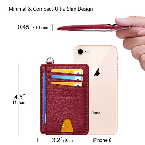 FurArt Slim Minimalist Wallet, Front Pocket Wallets, RFID Blocking, Credit Card Holder with Disassembly D-Shackle
