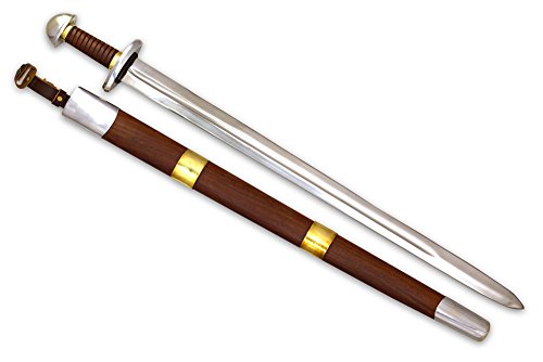 Full Tang Viking Sword w/ High Carbon Tempered Hand Forged Carbon Steel Battle Ready & Fully Functional - Image 2