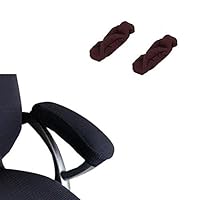 Iseedy Soft Chair Arm Pad Covers Stretch Over Armrests,Removable Durable Washable Office Chair Armrest Slipcovers Covers Pads(2 Pcs/Set) (Coffee)