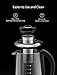Willsence Electric Kettle, Electric Tea Kettle Stainless Steel Glass Boiler Hot Water Tea Heater with Temperature Control LCD Display, Removable Tea Infuser, 1.7 L, 1200W