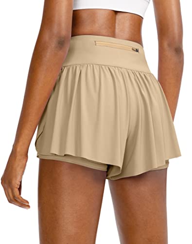 Flowy Running Athletic Shorts for Women with 4 Pockets at Amazon