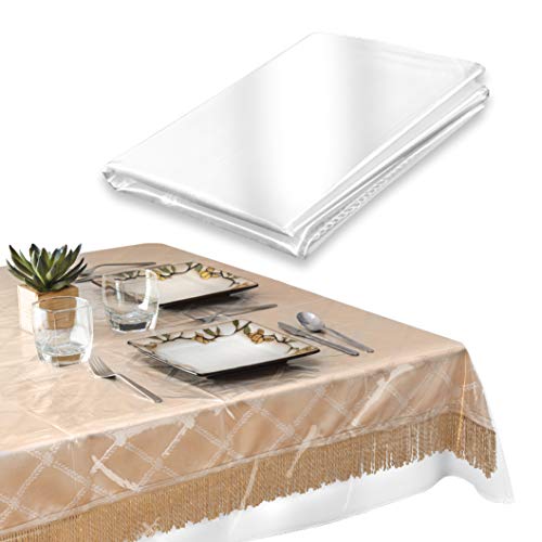 Deluxe Collection Clear Tablecloth Protector, Oblong 60" X 120