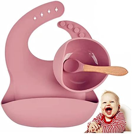 Arabest Silicone Baby Feeding Set, Baby Bowl with Suction