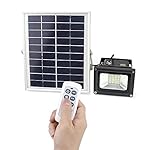 Remote Control Solar Flood Light, Lineway 10W 450 Lumen Outdoor Waterproof Dimmable Solar Powered Flood Light for Garden/Yard/Patio/Swimming Pool/Barbeque/Party