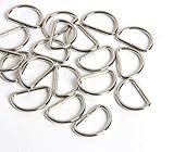 Happy Shop 100 Pack Metal D Ring,Heavy Duty 1 inch Nickel Plated D-Rings for Hardware Bags Ring Hand DIY Accessories Belts and Dog Leash