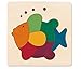 Hape George Luck Rainbow Fish Wood Puzzle (8 Piece)