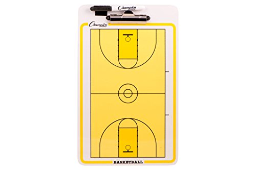 Champion Sports Double-Sided Dry-Erase Basketball Coach's Clipboard