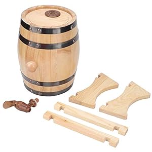 Biervat, 1,5 l huishouden mini grenenhout bier vat dispenser wijnvat aging barrel hout bierbrouwinstallatie voor whisky…