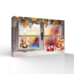 Canvas Wall Art Merry Christmas Pictures Home Wall Decorations for Bedroom Living Room Paintings Canvas Prints Framed - 12x18 inches