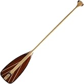 BENDING BRANCHES Java ST Wood Canoe Paddle &ndash; Solid Basswood Shaft, Hardwood Blade with Fiberglass Wrap and Rockgard&reg; Protection, Freestyle Palm Grip for Lightweight Flatwater &amp; Wilderness