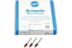 松風 Shofu SH-0413 Brownie Polisher, Fg, Pre-Polishing, Mini-Point (Pack of 12)