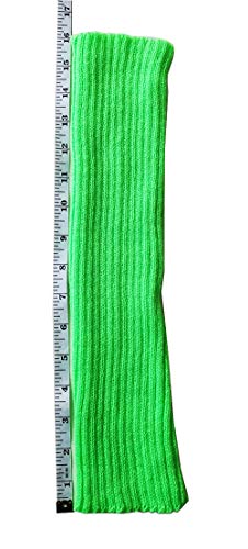CHUNG Adult Women Juniors Knitted Leg Warmers Neon Party Accessory, Green