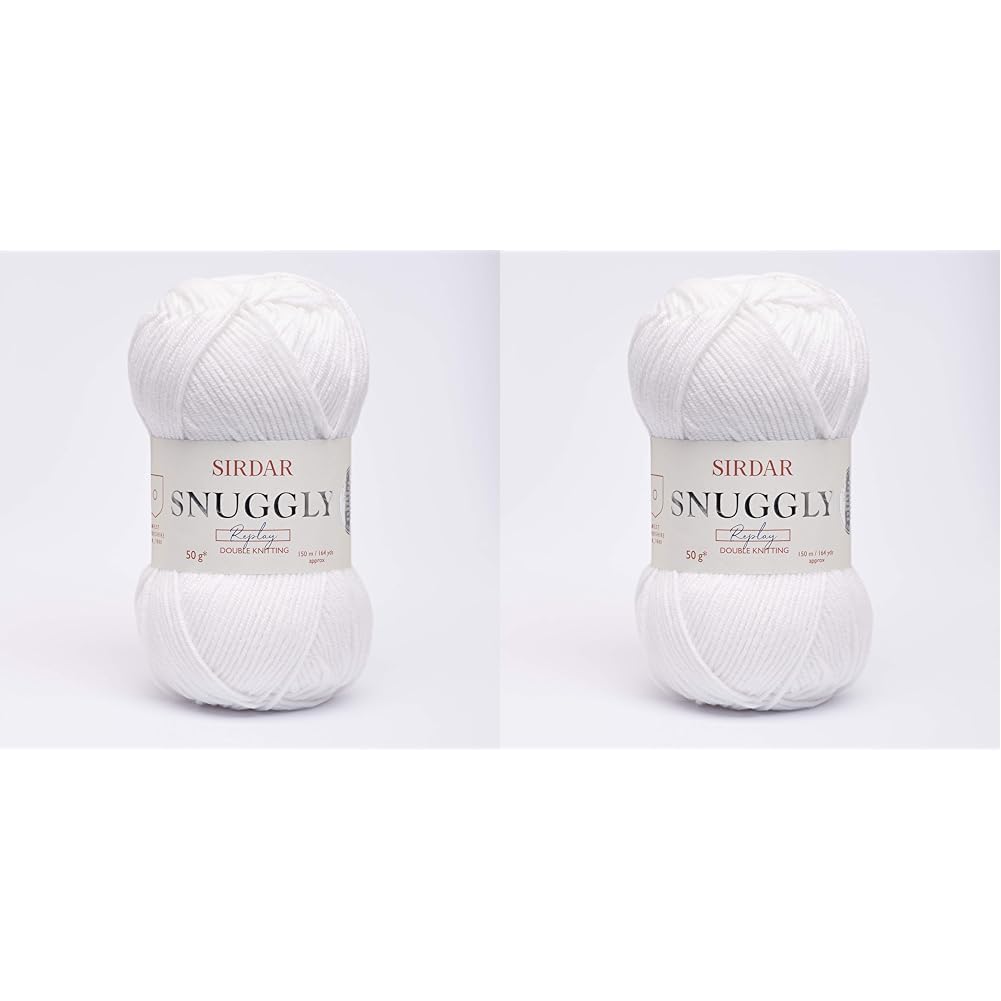 Sirdar Snuggly Replay DK, Whizz Kid White (100), 50g (Pack of 2)