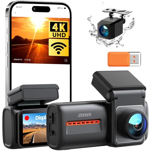Izeeker 4K Dash Cam Front Rear