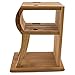 MEGALOWMART 6 Slot Bamboo Wood Kitchen Knife Block Stand Holder