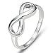 925 Sterling Silver Infinity Symbol Wedding Band Ring