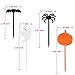 Jetec 100 Pieces Halloween Food Picks Cupcake Toppers Decorations Halloween Party Picks Food Picks Holiday Appetizer Picks with Pumpkin Ghost Spider Bat Design
