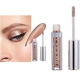 Glitter Eyeshadow Liquid Eyeshadow Shimmer Liquid Eye Shadow Long Lasting Waterproof Metallic Glitter Eyeshadow 12 Colors (F)