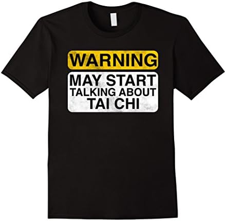 Mens Warning May Start Talking About Tai Chi - Martial Art Tshirt 3XL Black
