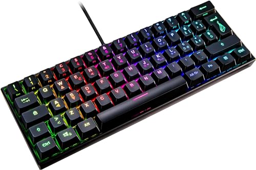 SureFire Kingpin M1 60% Mechanical Gaming Keyboard Italian, Gaming Keyboard Small & Mobile, RGB Keyboard with Lighting, 100% Anti-Ghosting Keys, Italian Layout QWERTY
