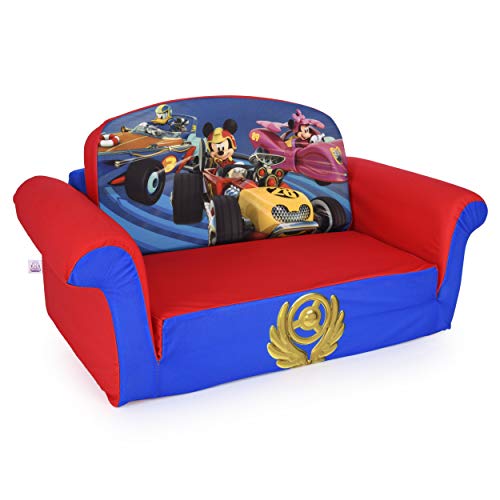 Marshmallow Furniture - Children's 2 in 1 Flip Open Foam Sofa, Disney Mickey Mouse Roadsters Flip Open Sofa (Styles May Vary) - Thumbnail 4