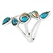 Turquoise Ring Sterling Silver 925 Genuine Turquoise Size 6 to 11 (9)