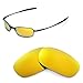Walleva 24K Gold Mirror Coated Polarized Replacement Lenses for Oakley Square Wire 2.0 Sunglasses