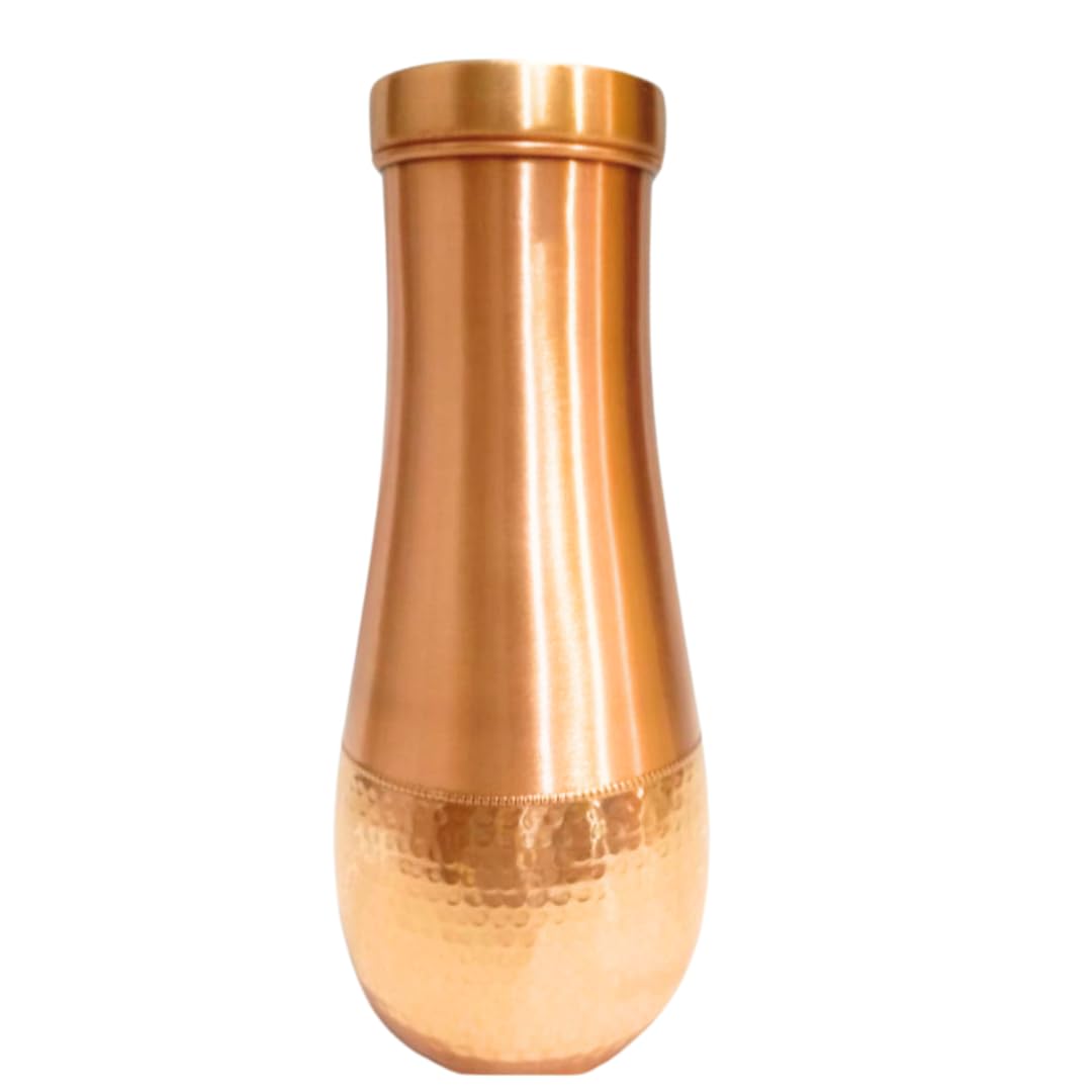 Photo 1 of 2activelife Hammered Design Pure Copper Water Bottle | Seamless Leakproof Water Bottle For Home, Office, Hotel Travelling and Gifting | Drink More Water and Immediately Reap the Health - 34 Fl Oz