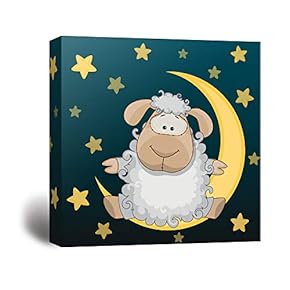 Canvas Wall Art for Living Room, Baby Bedroom Cute Cartoon Canvas Prints for Home Decoration Ready to Hang - 12x12 inches