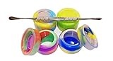 4 Silicone Wax Containers and 1 Stainless Steel Dab Tool