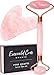 Jade Face Roller - Jade Roller for Face & Gua Sha Face Massager, 100% Natural Rose Quartz Roller – Face, Eye & Neck Rejuvenation Beauty Tools; Hand-Crafted with Squeak-Free Padding
