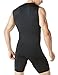 TM-MUV06-BLK_Medium Tesla Men's V Neck Sleeveless Cool Dry Compression Muscle Tank Baselayer MUV06
