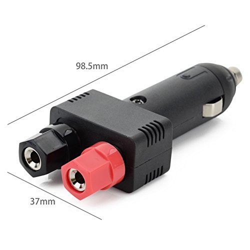 Jtron Dc 12v 10a Car Male Cigarette Lighter Plug with Power Wiring Cable Car to Take Power Black Power Cord for Inverter