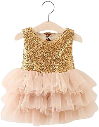 Orlando Johanson New Girl Tiered Tutu Skirt With Sequin Bows Gold (2T) as picture2T Comfortable