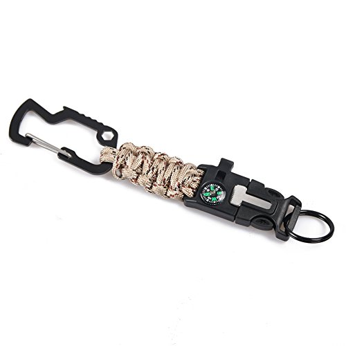 EDC Paracord Keychain Multi Tool Survival Kits Lanyard with