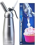 Nuvantee Cream Whipper (1-Pint) - Professional Aluminum Whipped Cream Dispenser With 3 Decorating Nozzles - Uses Standard N20 Cartridges (not included)