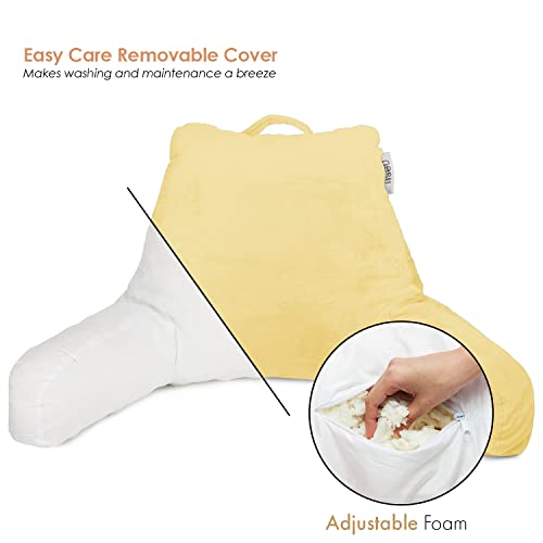 Nestl Reading Pillow Standard Bed Pillow, Back Pillow for Sitting in Bed Memory Foam Chair