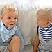 Stadela Baby Adjustable Bandana Drool Bibs for Drooling and Teething Nursery Burp Cloths 4 Pack Baby Shower Gift Set for Boys - Nautical for Sailor with Whales Anchors Stripes Boats Yachts