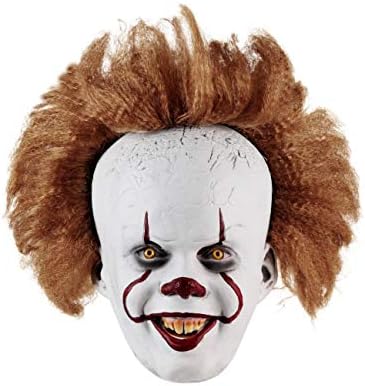 Scary Clown Mask Cosplay Latex Mask Creepy Halloween Face Mask for Adults