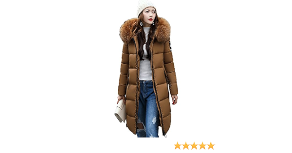 Amazon.com: mornisn largas acolchada de la mujer chamarra de invierno nieve  con funda de pelo sintético recortar Parka con capucha Puffer – Chaqueta,  L, Caqui : Ropa, Zapatos y Joyería