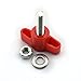 8 Set M6x20 Thumb Screw Plastic T Shape Red Head Hard Top Quick Removal Fastener Change Tee Knobs Screw Clamping Screw with Nut Washer Kit For Jeep Wrangler Accessories
