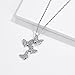 Mints Butterfly Pendant Necklace Cubic Zirconia Brass Long Necklace Fashion Jewelry For Women,16-18 inch