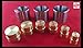 Swedish Wrap Die Set (3 pcs.) with Brass Plungers (6 Push Rods)