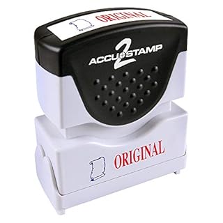 UPC 039956355407 product image for Consolidated Stamp 035540 Accustamp2 Shutter Stamp With Microban Red/blue Origin | upcitemdb.com